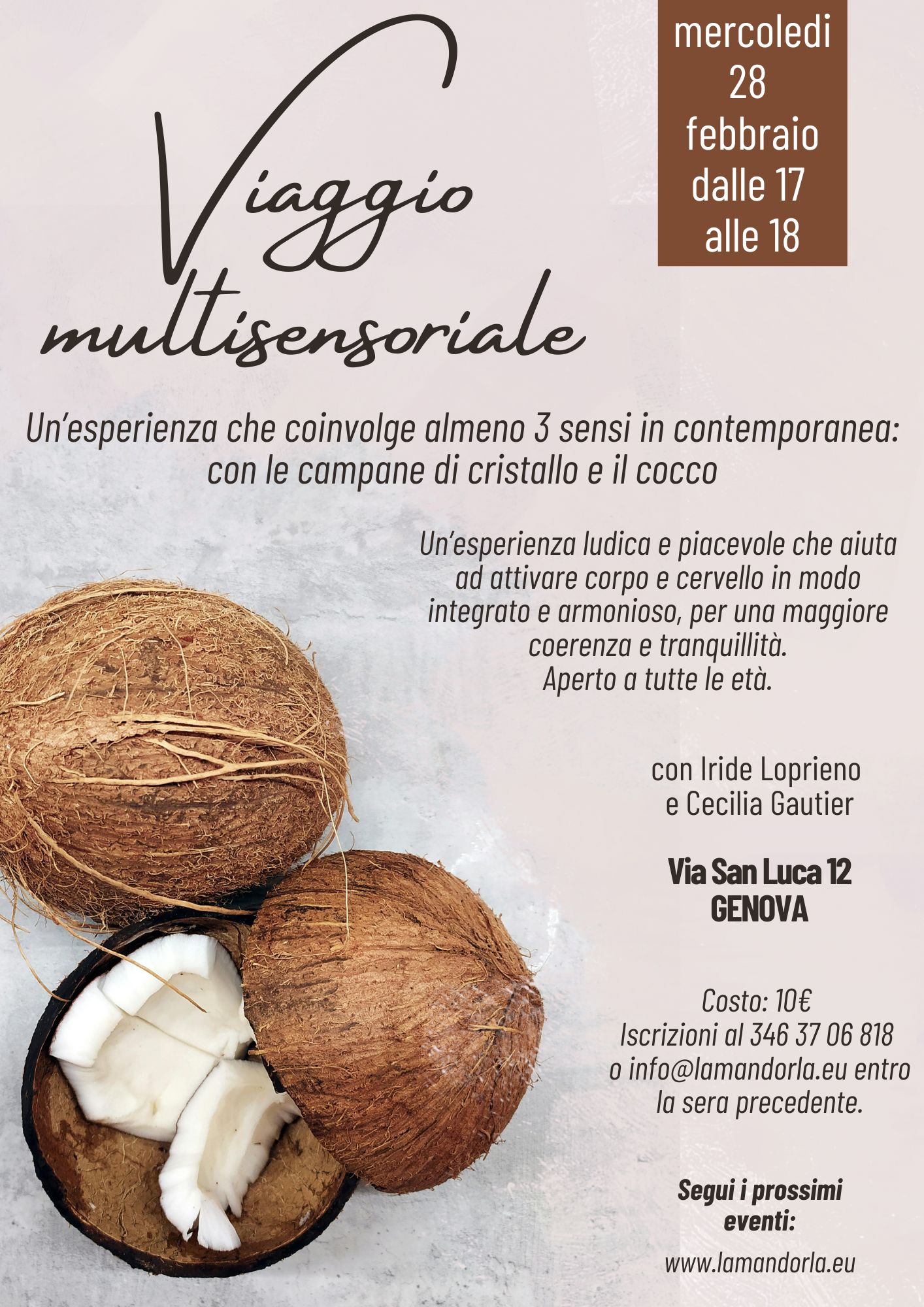 viaggio multisensoriale cocco